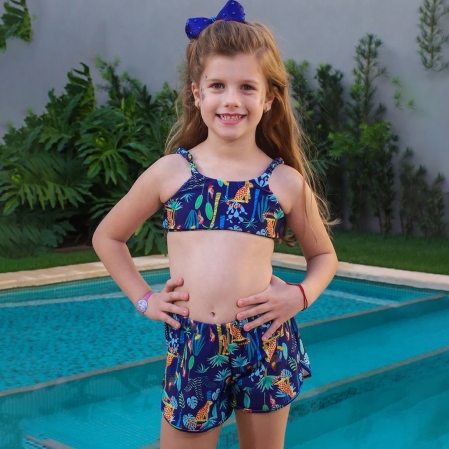 Short Estampado Meninas - 454.Marinho