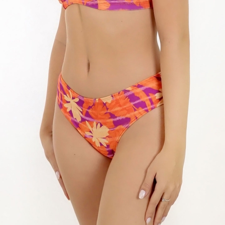 Tanga Básica Lateral Média Estampada - 32.Laranja