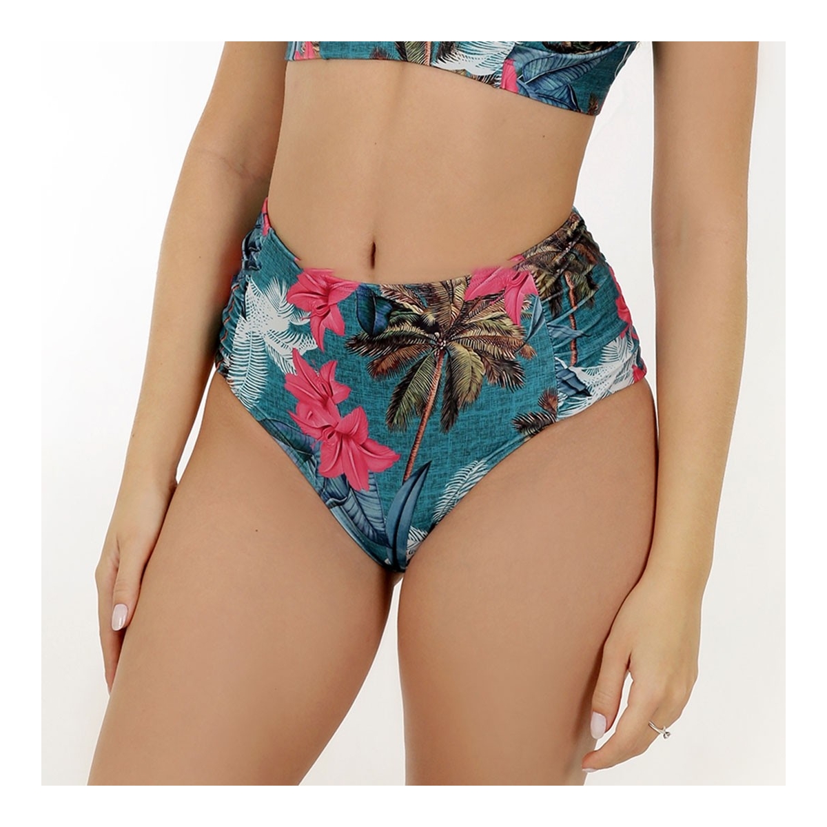 Tanga Hot Pants Recorte Lateral Estampada