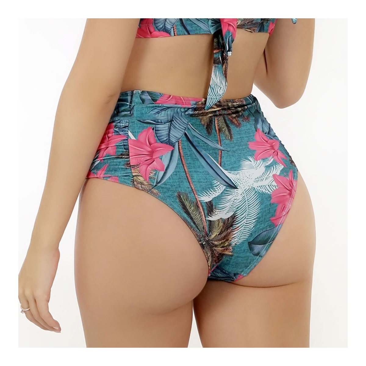 Tanga Hot Pants Recorte Lateral Estampada