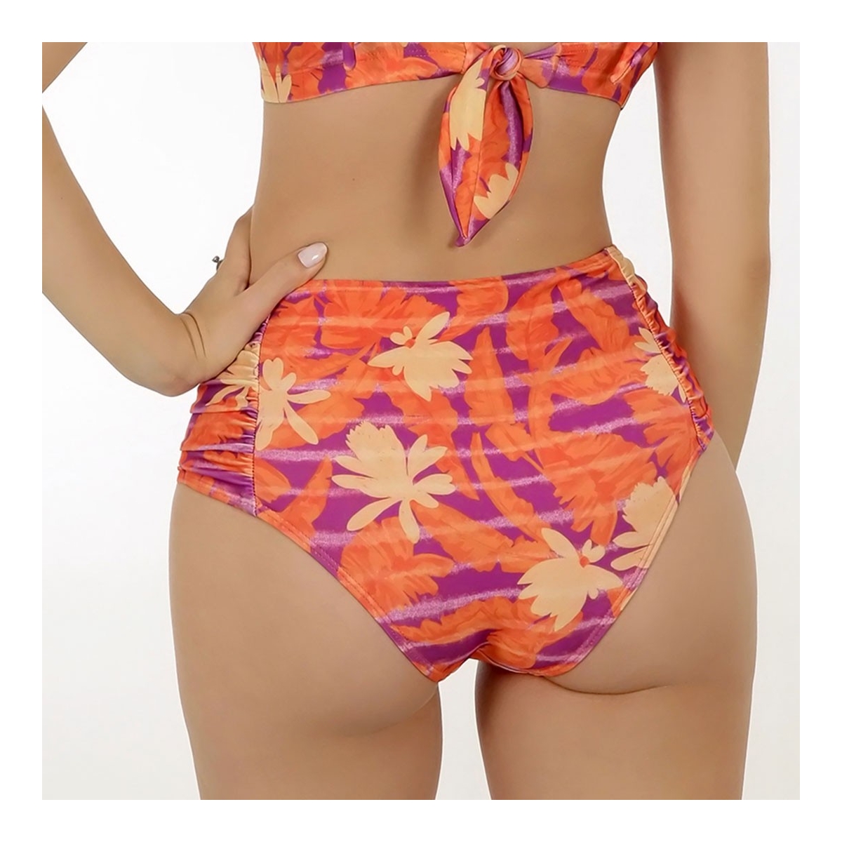 Tanga Hot Pants Recorte Lateral Estampada