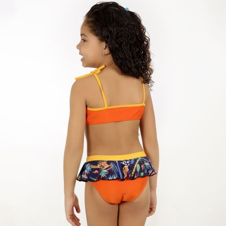 Biquíni Top Faixa com Tanga Básica Babados - 454.Marinho 2