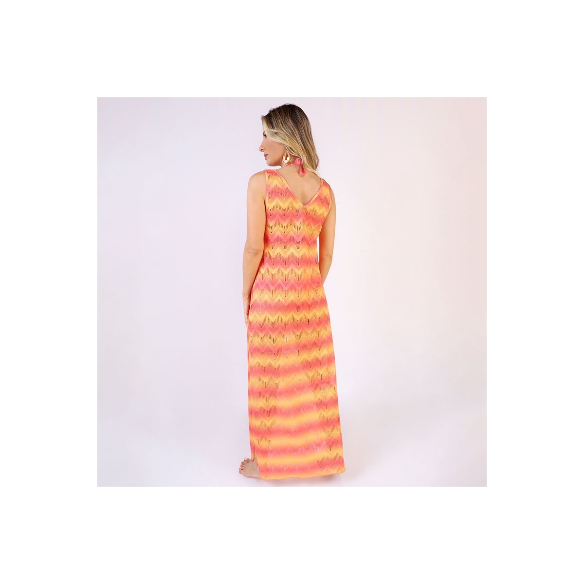 Vestido de Praia Longo Rendado