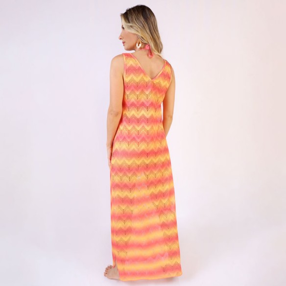 Vestido de Praia Longo Rendado