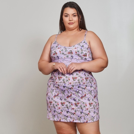 Camisola Estampada com Renda