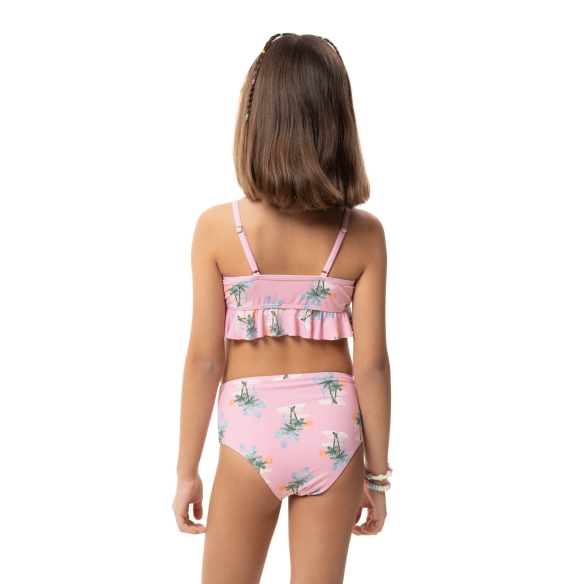 Biquíni Top Babado e Tanga Hot Pants