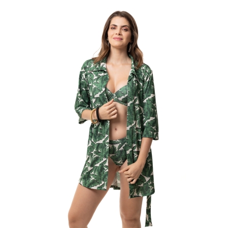 Camisão Estampado - 8299.Verde Folhas 2
