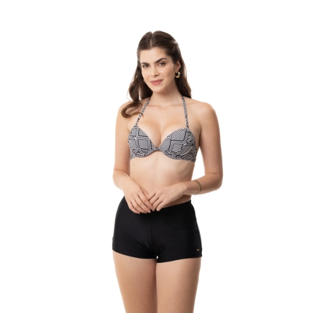 Top Básico Push Up Estampado - 7233.Preto