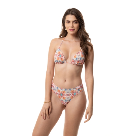 Tanga Lateral Dupla Estampada - 4552.Mix Coral