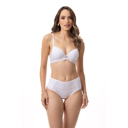 Calcinha Hot Pants Estilo Fio Dental - 10.Branco