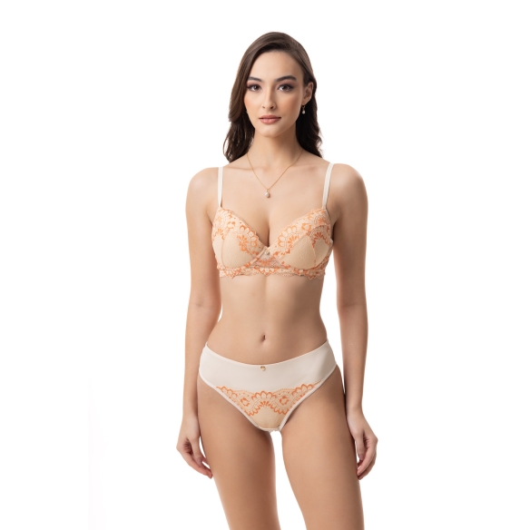 Sutiã Meia Taça com Detalhe Renda