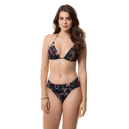 Tanga Lateral Dupla Estampada - 7248.Snake Preto