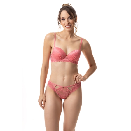 Calcinha Estilo Fio Dental com Renda - 996.Rose