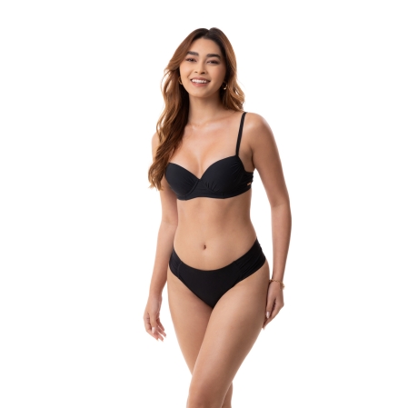 Top Básico com Bojo e Barra - 70.Preto