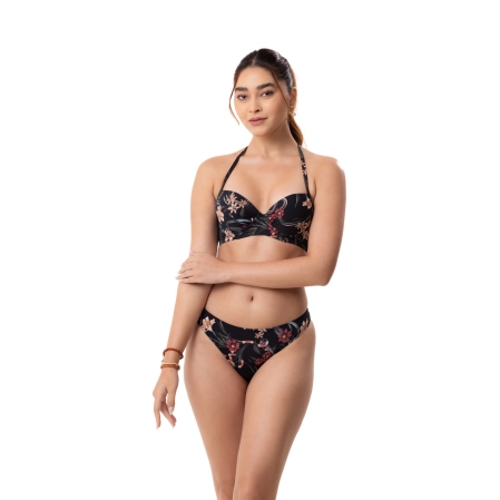 Tanga Básica Estampada - 7248.Snake Preto