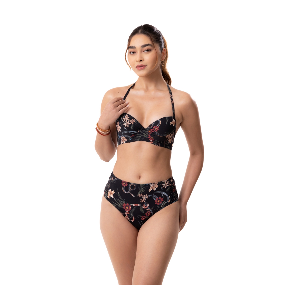 Tanga Hot Pants Recorte Estampada