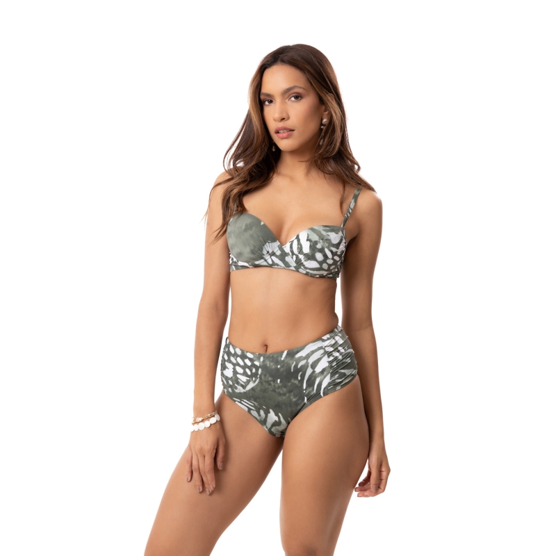 Tanga Hot Pants Recorte Estampada