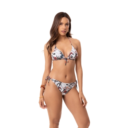 Tanga Amarração Lateral - 1115.Snake Off White