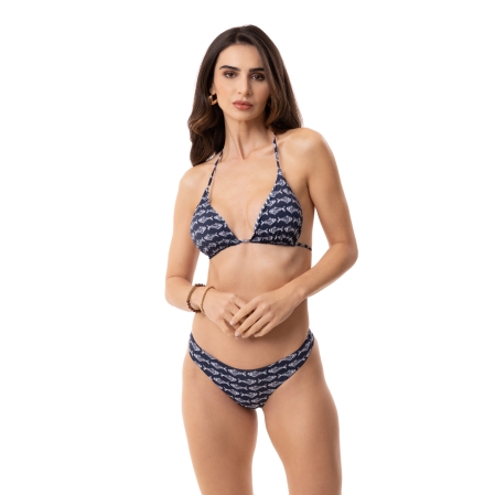 Tanga Estampada Dupla Face - 4612.Peixes Marinho