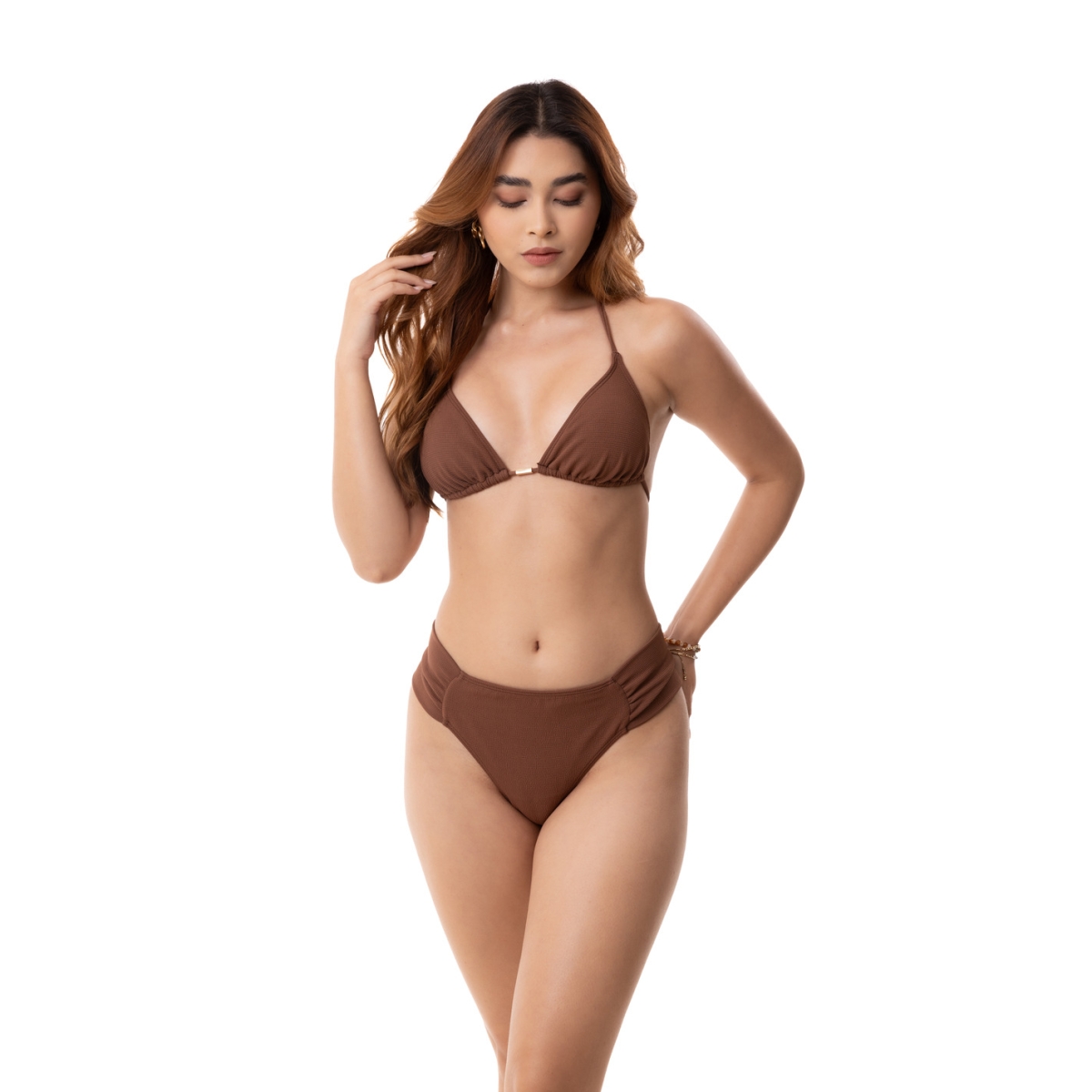 Cortininha Textura Com Bojo Removível