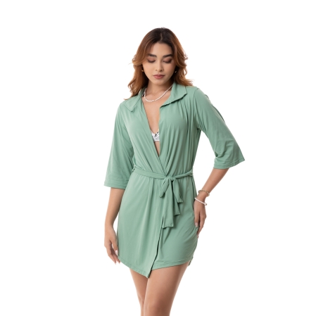 Camisão de Praia Manga 3/4 - proteção UV50+ - 873.Verde