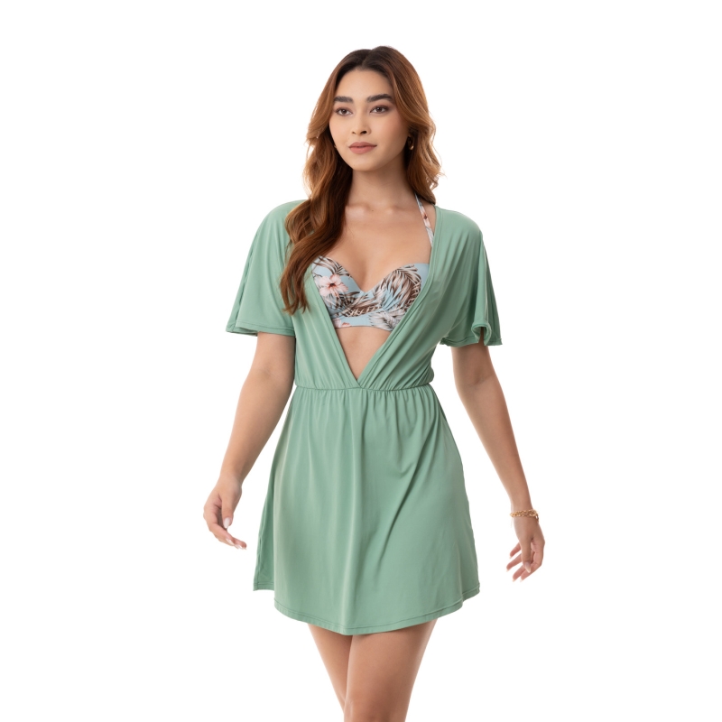 Vestido de Praia Manga Ampla - proteção UV50+